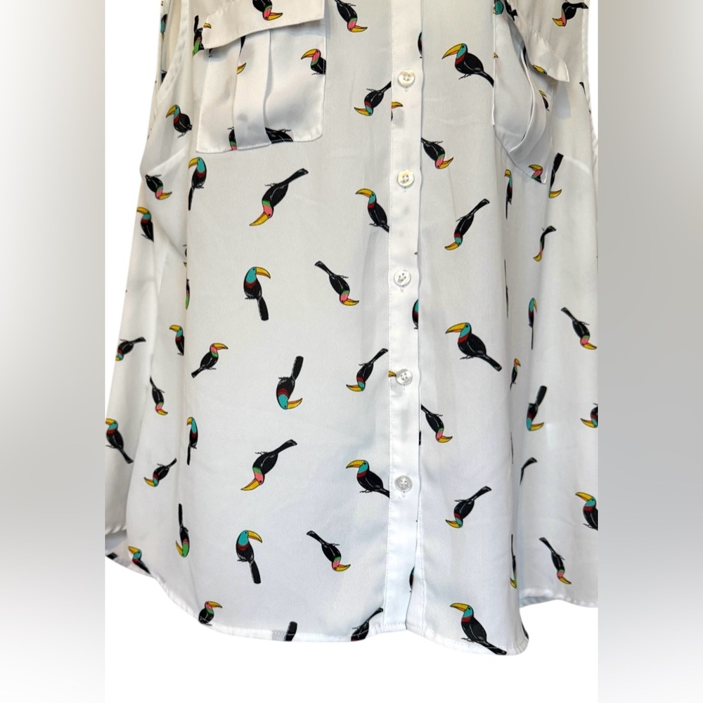 Toucan Print  Sleeveless Blouse XL - Picture 5 of 9